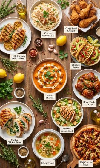 A collage of home-cooked dishes, set 1