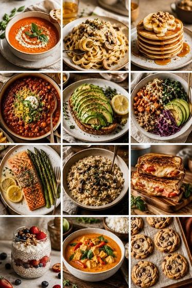 A collage of home-cooked dishes, set 2